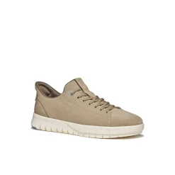 Sneakers Beige Uomo effetto scamosciato con suola traspirante Geox Fast In