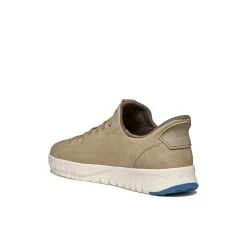 Sneakers Beige Uomo effetto scamosciato con suola traspirante Geox Fast In