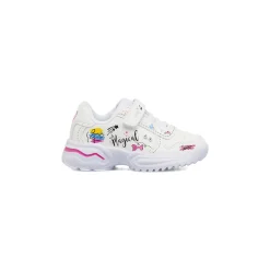Sneakers bianche Bambina con grafiche colorate e strappo Primigi