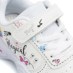 Sneakers bianche Bambina con grafiche colorate e strappo Primigi