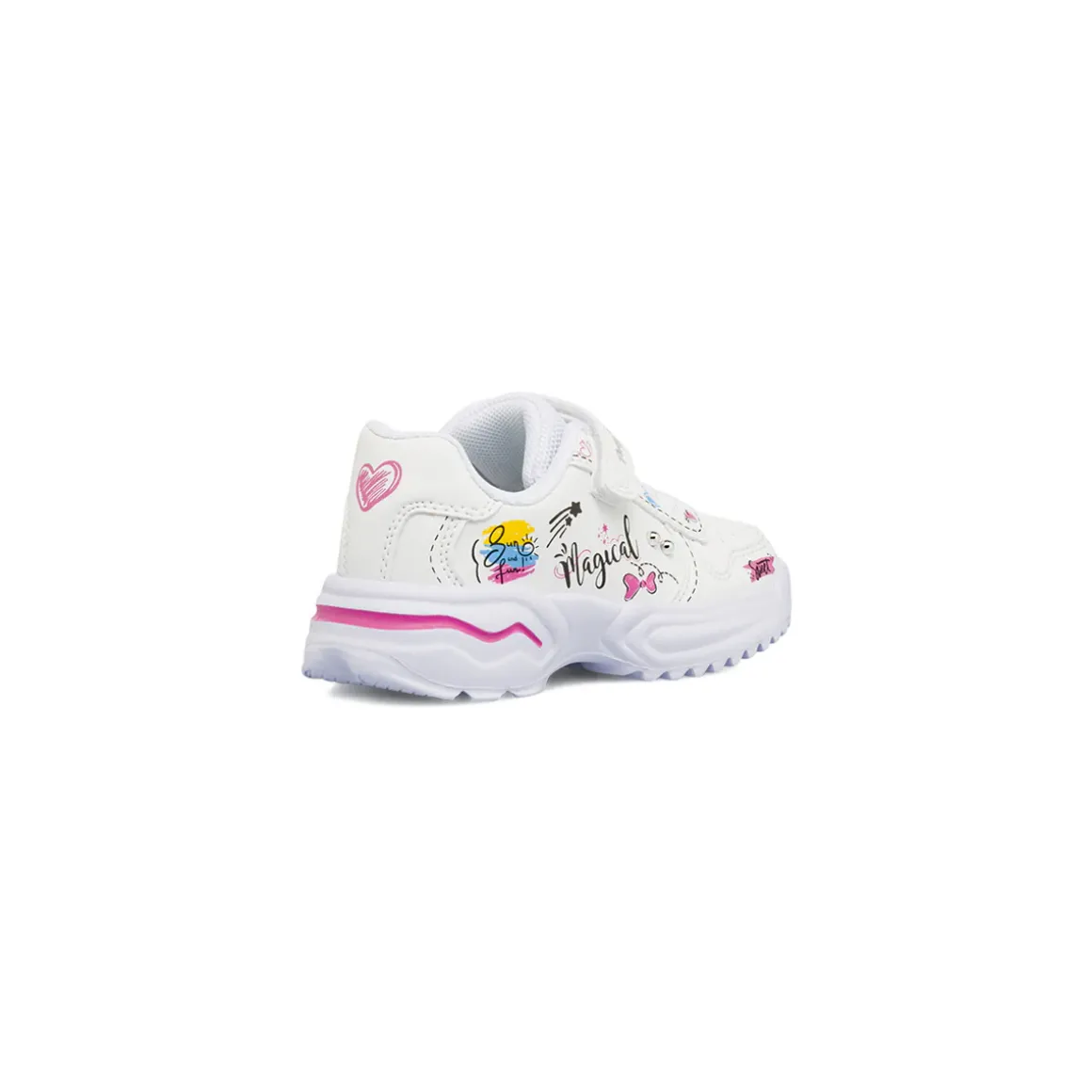 Sneakers bianche Bambina con grafiche colorate e strappo Primigi
