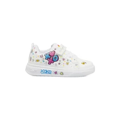 Sneakers Bianche Bambina con grafiche pop colorate e borchie Primigi