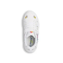Sneakers bianche Bambina con stampe cuore graffiti e borchie Primigi