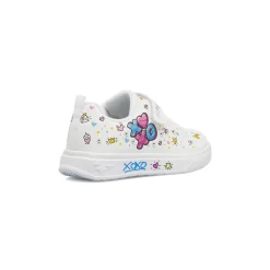 Sneakers bianche Bambina con stampe cuore graffiti e borchie Primigi