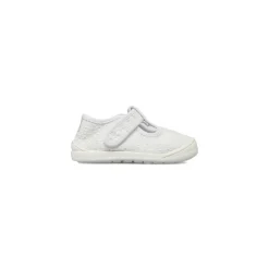 Sneakers Bianche Bambina effetto pizzo e chiusura a strappo Chicco