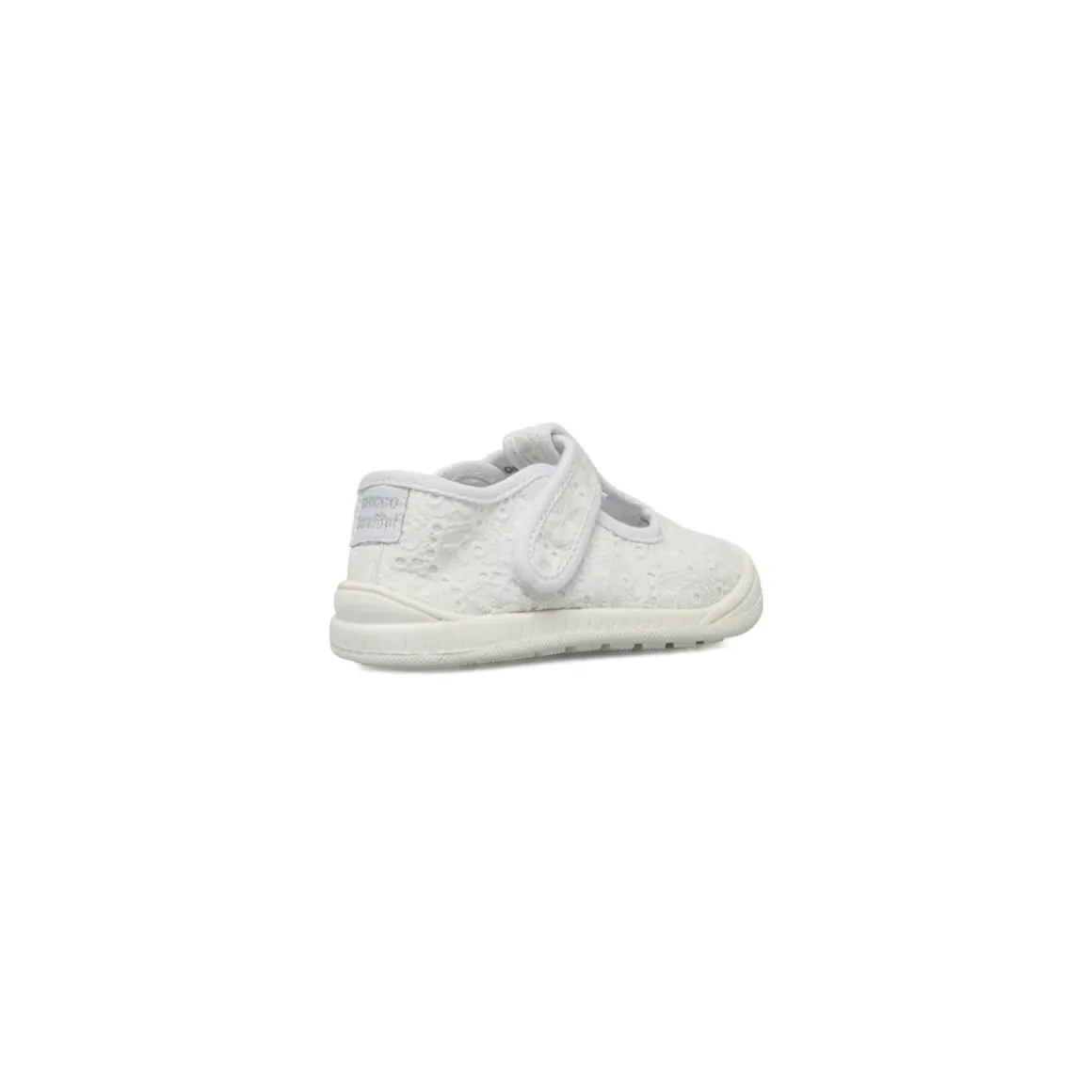 Sneakers Bianche Bambina effetto pizzo e chiusura a strappo Chicco