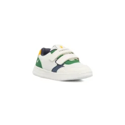 Sneakers bianche Bambino con inserti multicolor e strappo Lumberjack