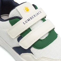Sneakers bianche Bambino con inserti multicolor e strappo Lumberjack