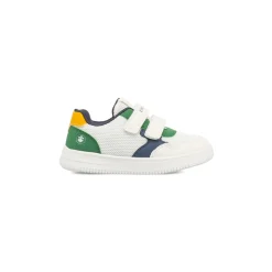 Sneakers bianche Bambino con inserti multicolor e strappo Lumberjack