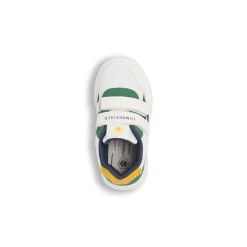 Sneakers bianche Bambino con inserti multicolor e strappo Lumberjack