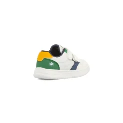 Sneakers bianche Bambino con inserti multicolor e strappo Lumberjack