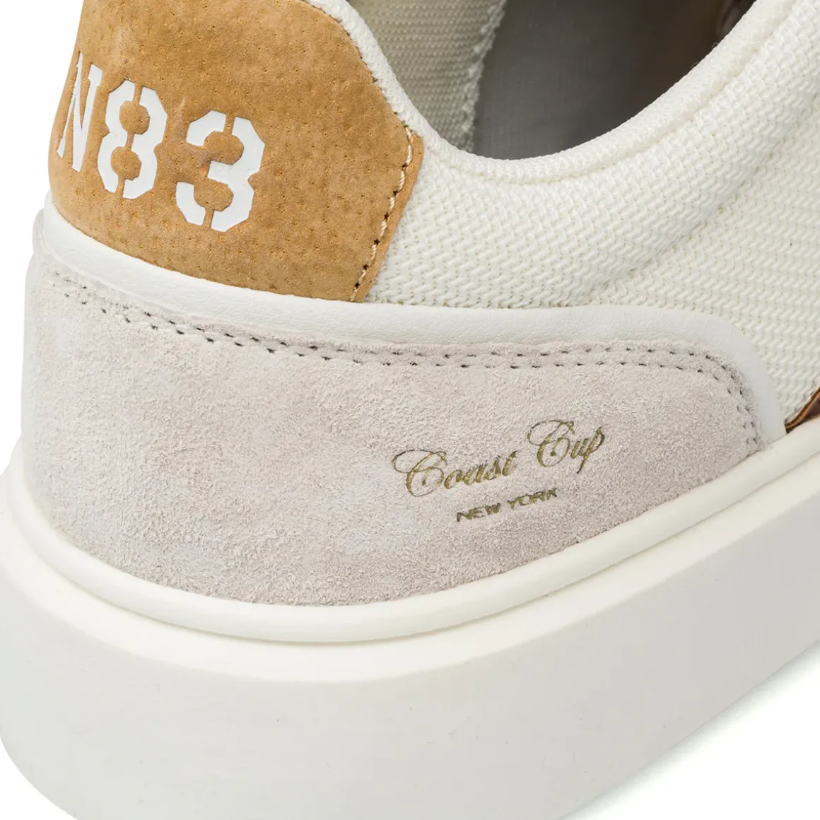 Sneakers bianche con dettagli beige da Uomo Nautica