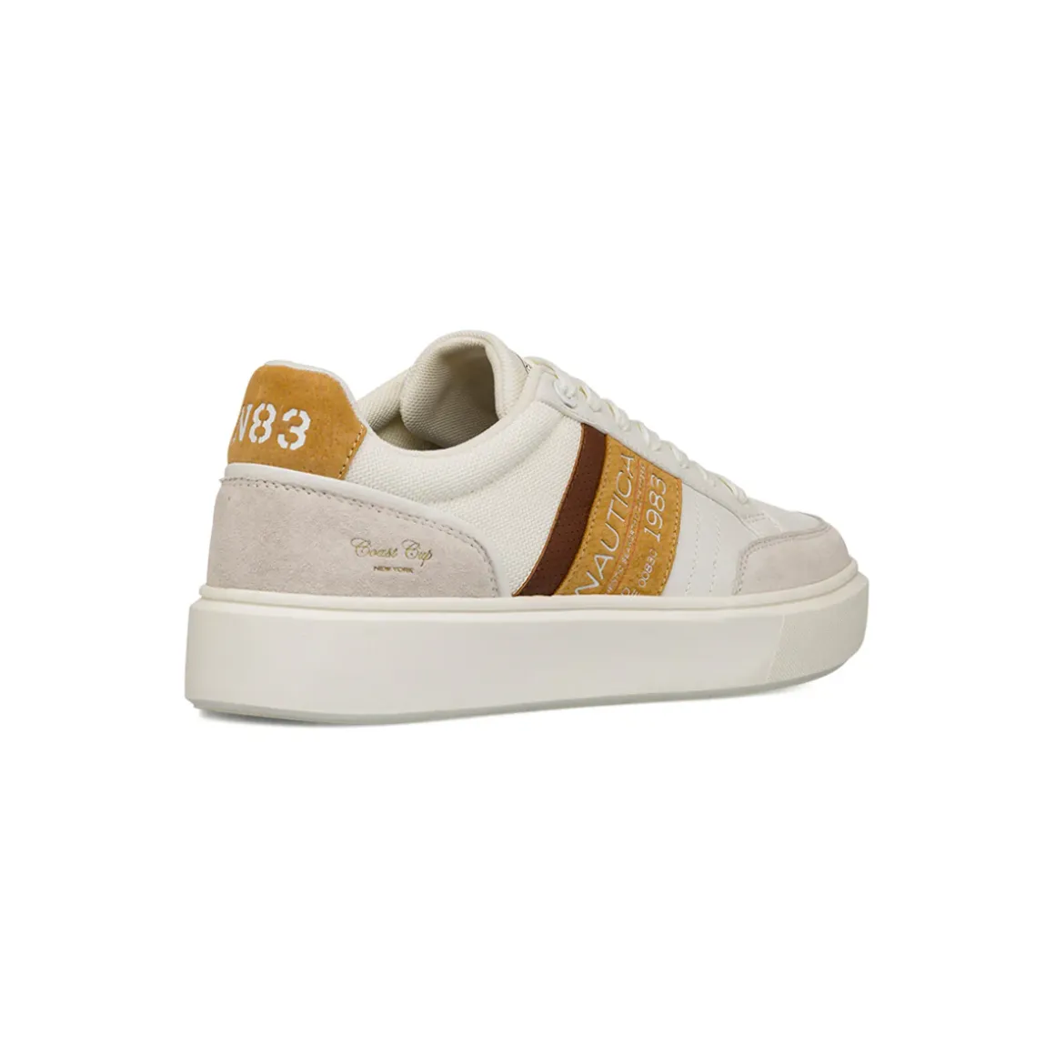 Sneakers bianche con dettagli beige da Uomo Nautica