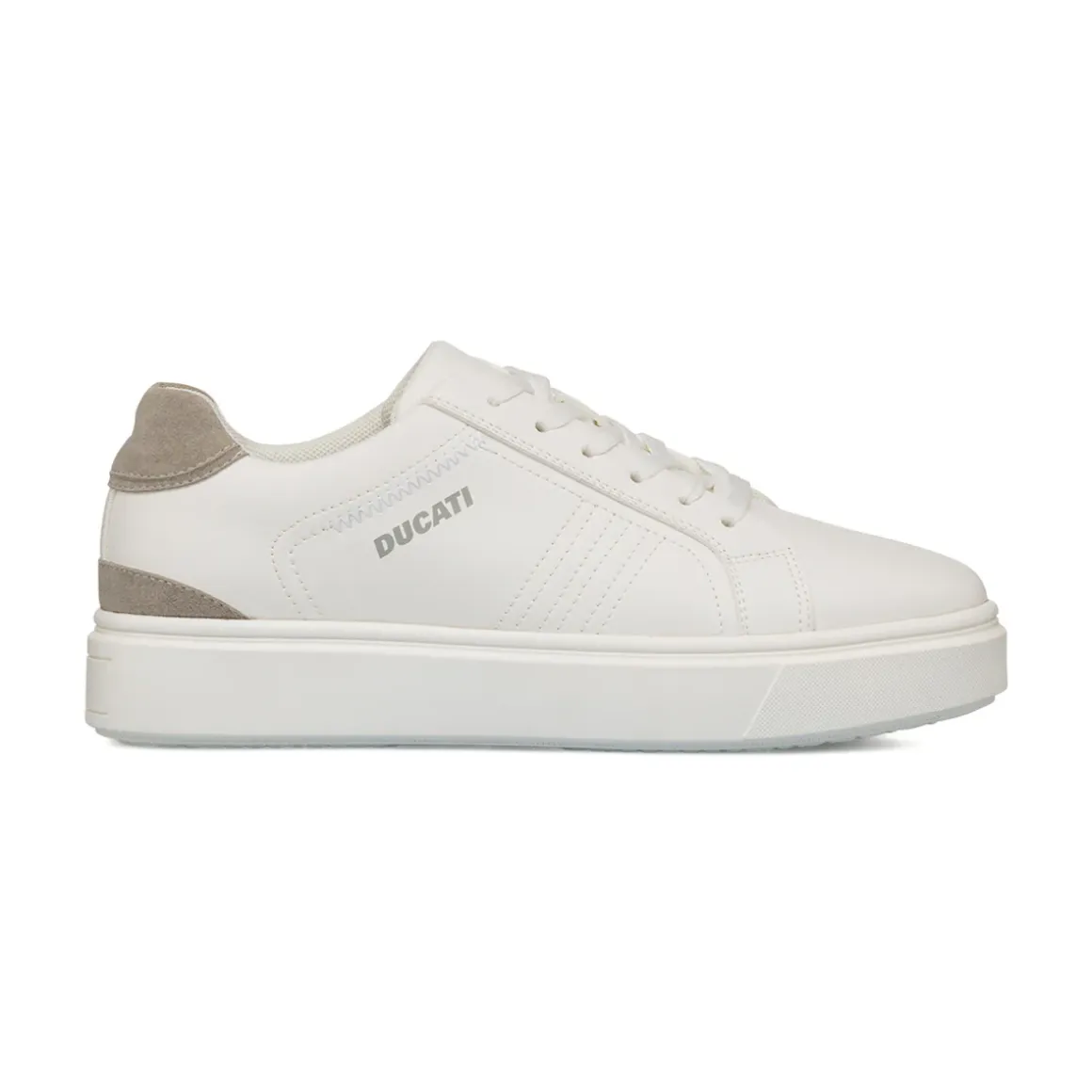 Sneakers bianche con dettagli grigi da Uomo Ducati
