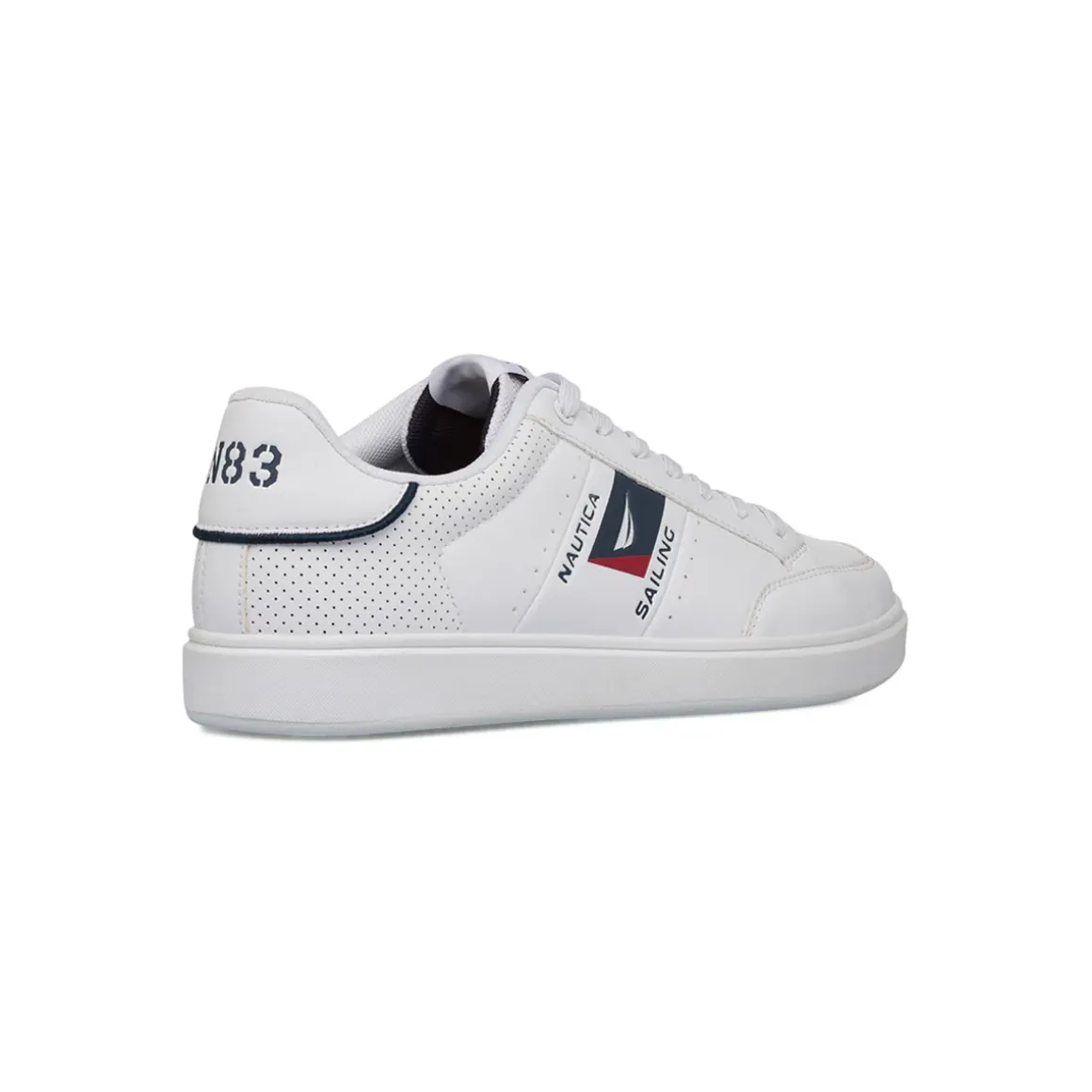 Sneakers bianche con dettagli traforati da Uomo Nautica