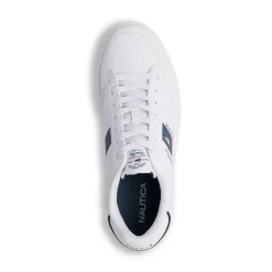Sneakers bianche con dettagli traforati da Uomo Nautica