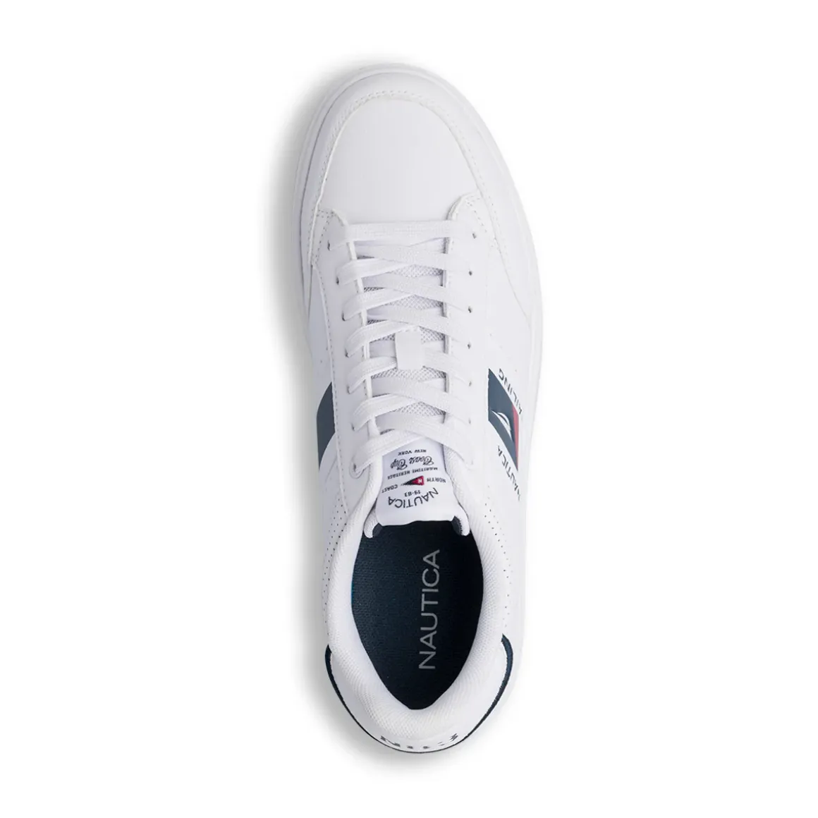 Sneakers bianche con dettagli traforati da Uomo Nautica