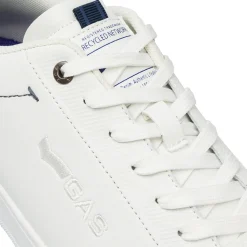 Sneakers bianche con dettaglio blu da Uomo e con logo Gas