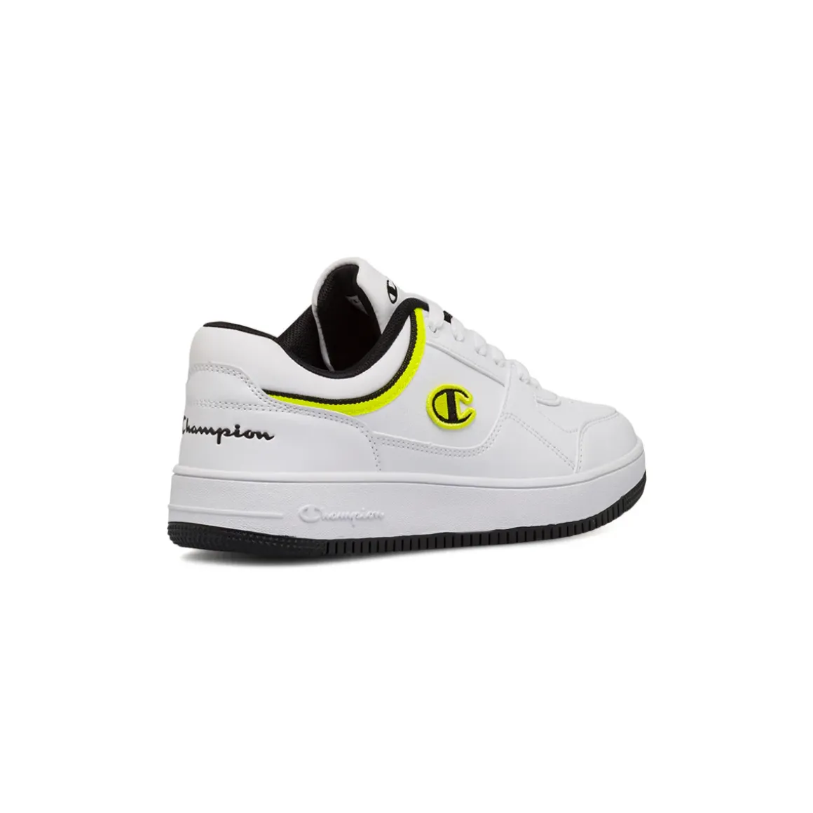 Sneakers bianche con dettagli neri e gialli da ragazzo Champion GS Low