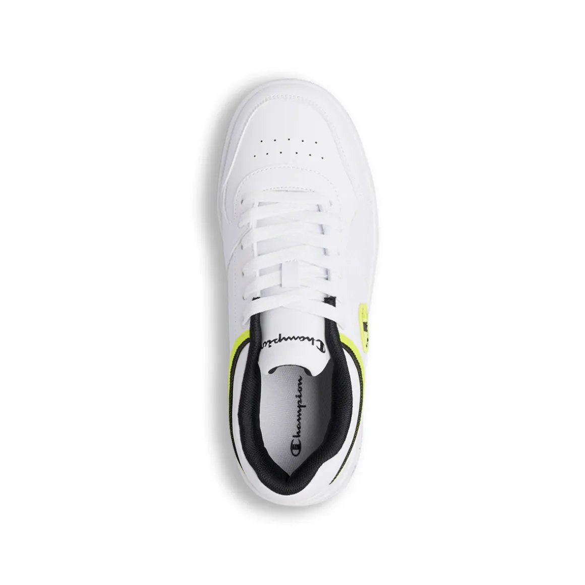 Sneakers bianche con dettagli neri e gialli da ragazzo Champion GS Low