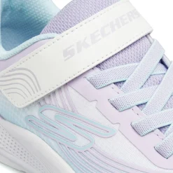 Sneakers bianche con dettagli lilla da bambina Microspec Advance Skechers