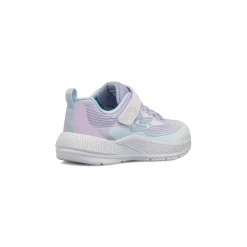 Sneakers bianche con dettagli lilla da bambina Microspec Advance Skechers