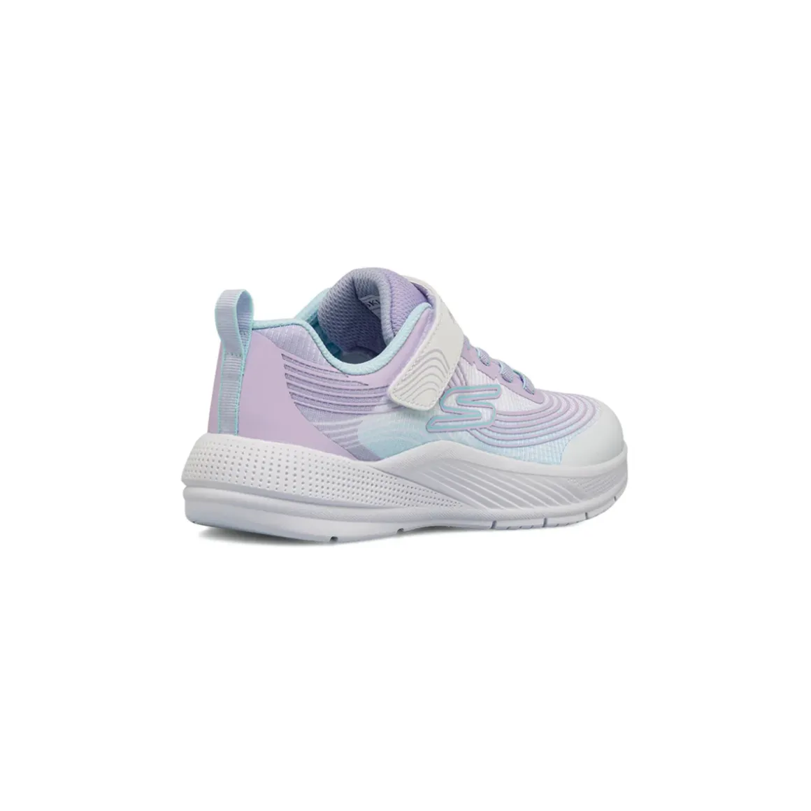 Sneakers bianche con dettagli lilla da bambina Microspec Advance Skechers