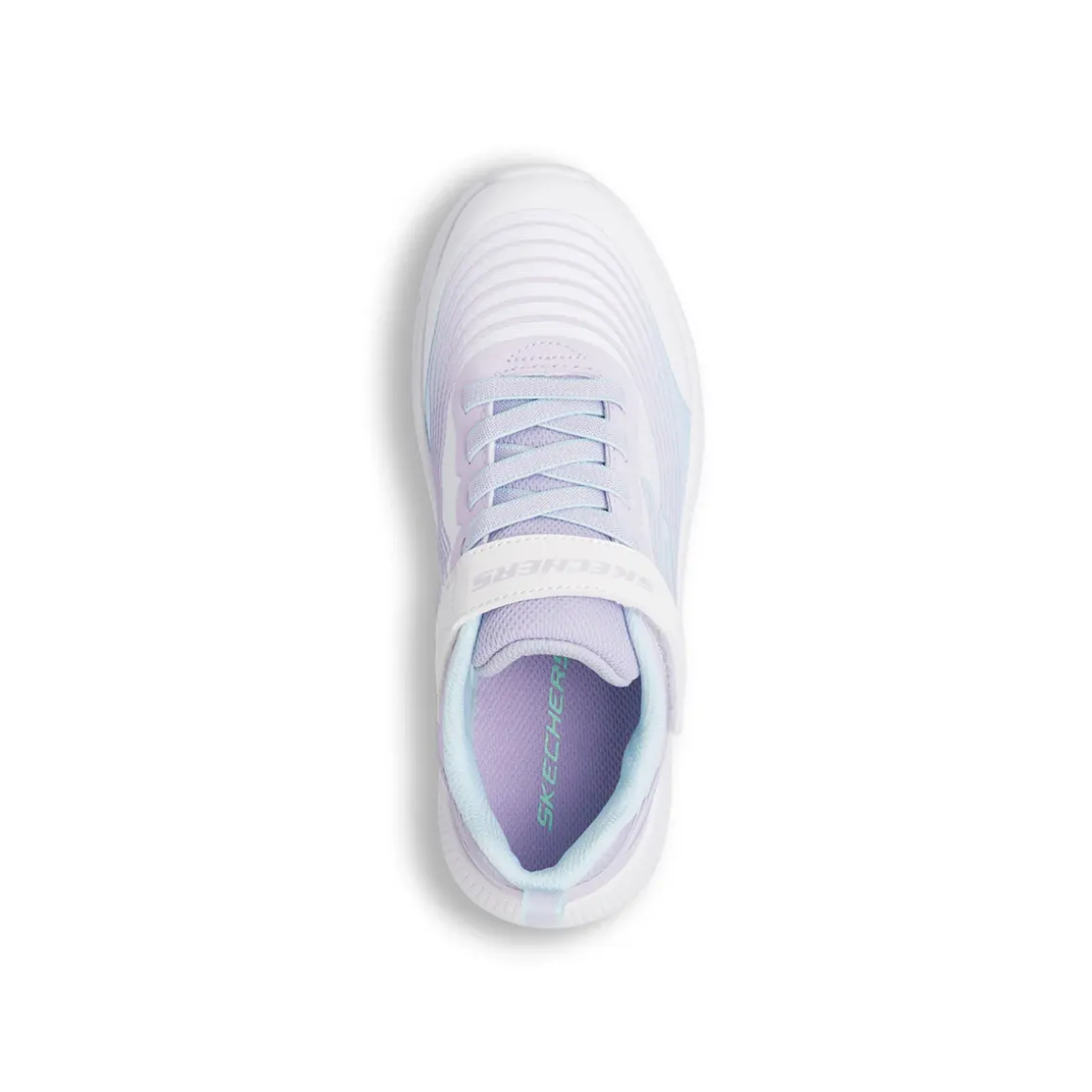 Sneakers bianche con dettagli lilla da bambina Microspec Advance Skechers