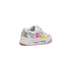 Sneakers bianche da Bambina con stampe multicolore glitter Primigi