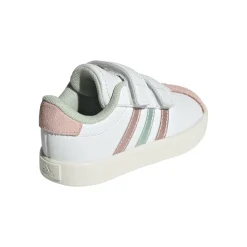 Sneakers bianche da Bambina con chiusura a strappo VL COURT 3.0 adidas