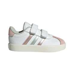 Sneakers bianche da Bambina con chiusura a strappo VL COURT 3.0 adidas