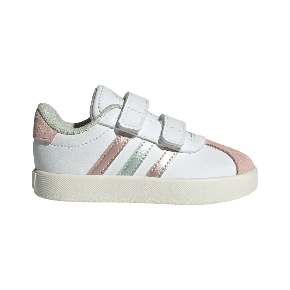 Sneakers bianche da Bambina con chiusura a strappo VL COURT 3.0 adidas