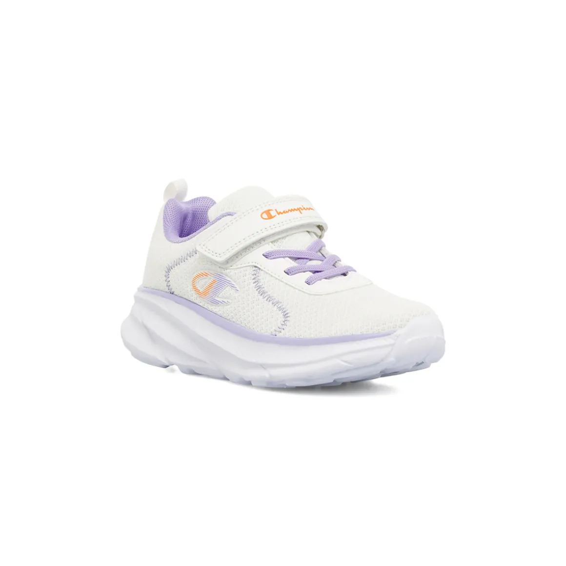 Sneakers bianche da Bambina con strappo e dettagli lilla Champion