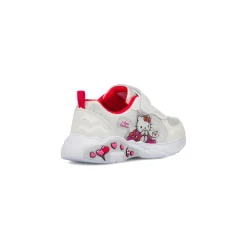 Sneakers bianche da bambina con glitter e luci Hello Kitty