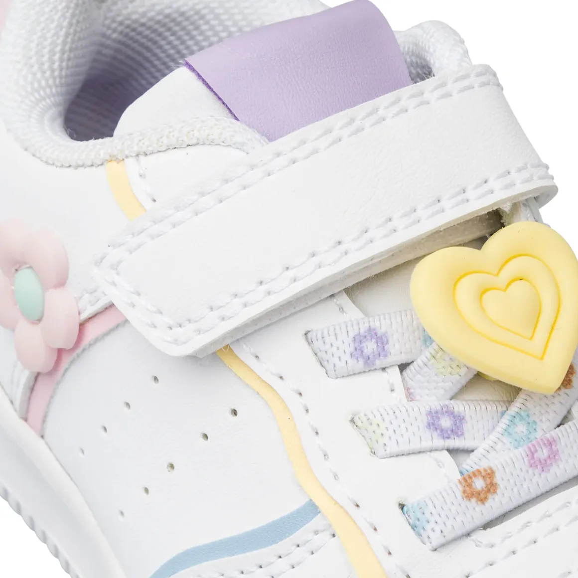 Sneakers bianche da Bambina con fiori Le scarpe di Alice