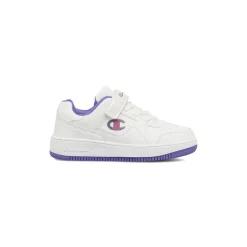 Sneakers bianche da Bambina con logo glitter e strappo Champion