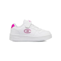 Sneakers bianche da Bambina con dettaglio logo glitter Champion Platform