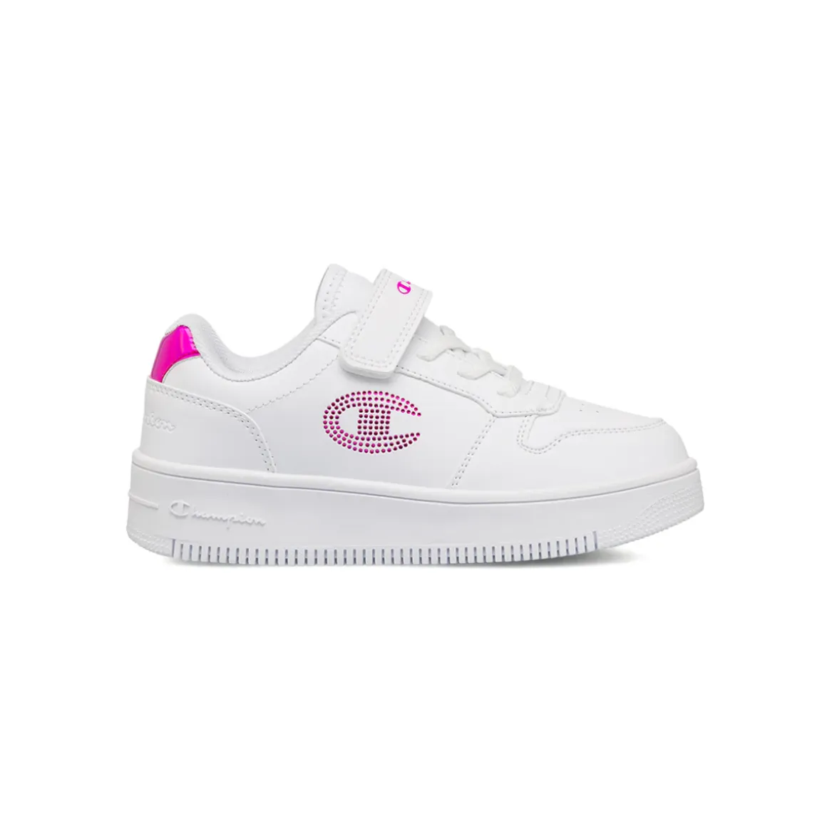 Sneakers bianche da Bambina con dettaglio logo glitter Champion Platform