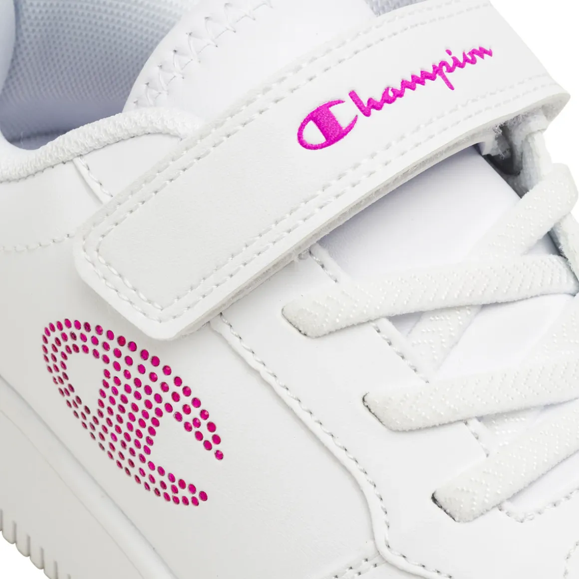 Sneakers bianche da Bambina con dettaglio logo glitter Champion Platform
