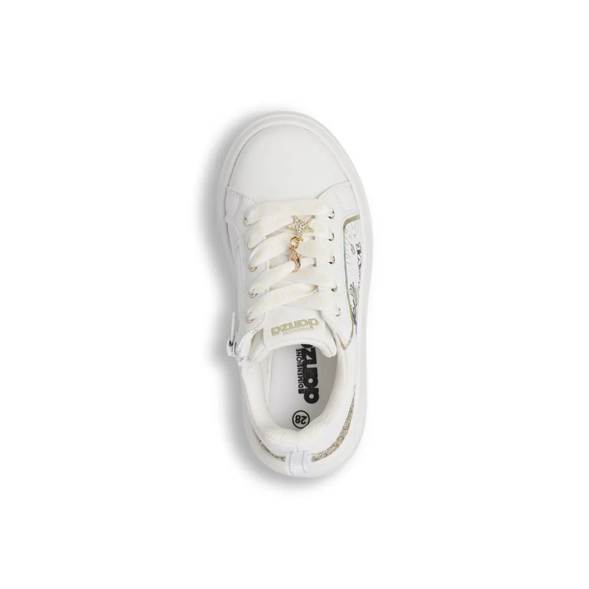Sneakers Bianche da Bambina con scritte graffiti Dimensione Danza