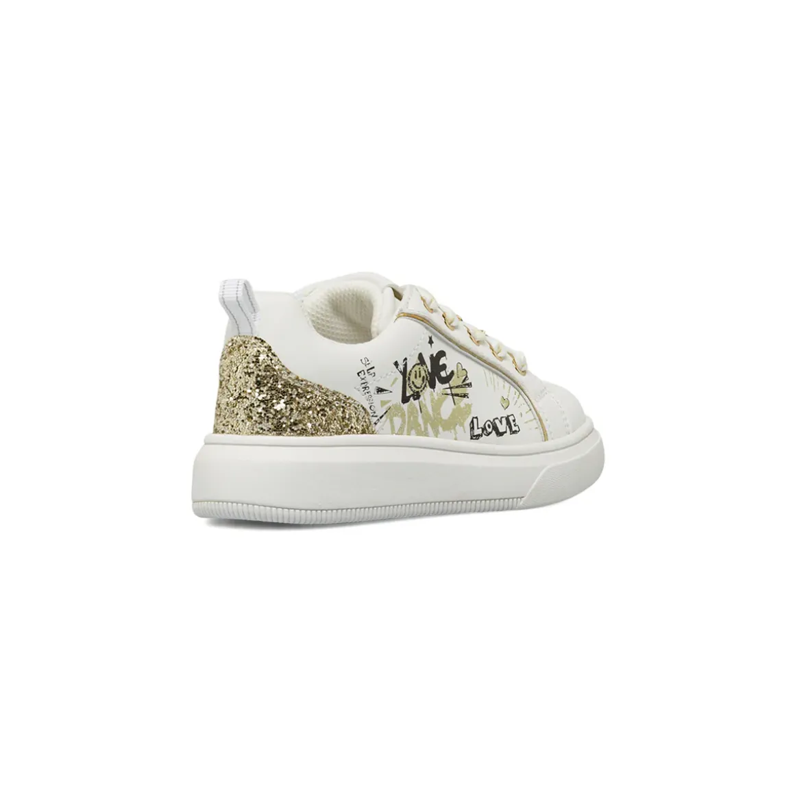 Sneakers Bianche da Bambina con scritte graffiti Dimensione Danza