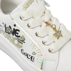Sneakers Bianche da Bambina con scritte graffiti Dimensione Danza