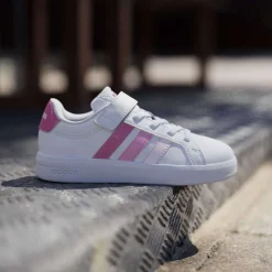 Sneakers bianche da Bambina con dettagli rosa adidas Grand Court 3.0