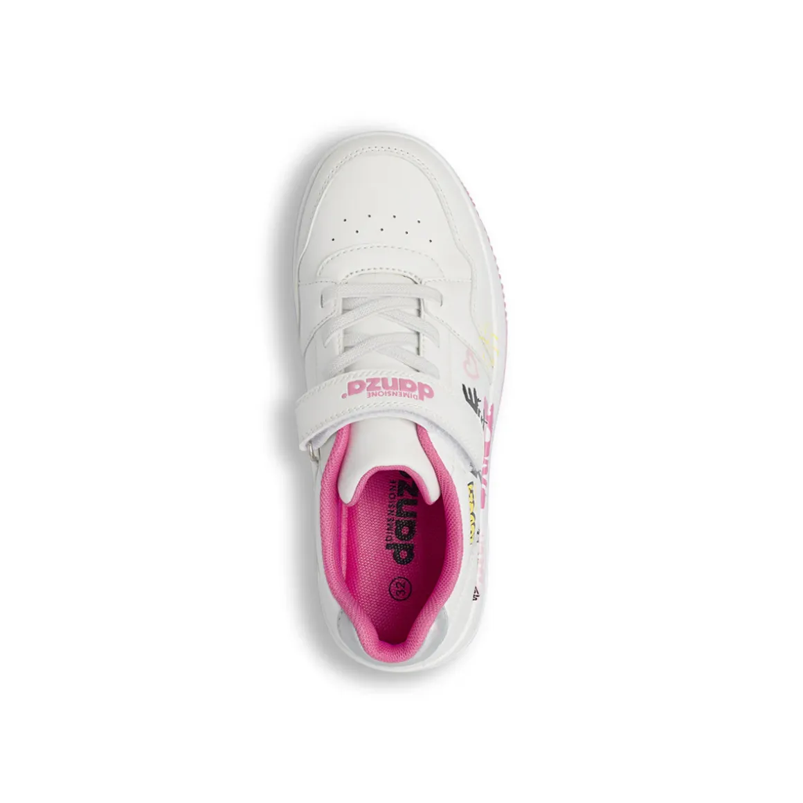 Sneakers bianche da Bambina con grafiche graffiti Dimensione Danza