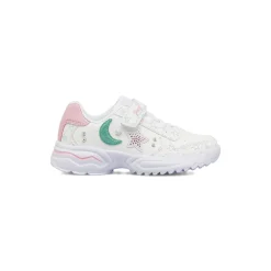 Sneakers Bianche da Bambina con stelle colorate glitter Primigi
