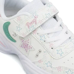 Sneakers Bianche da Bambina con stelle colorate glitter Primigi