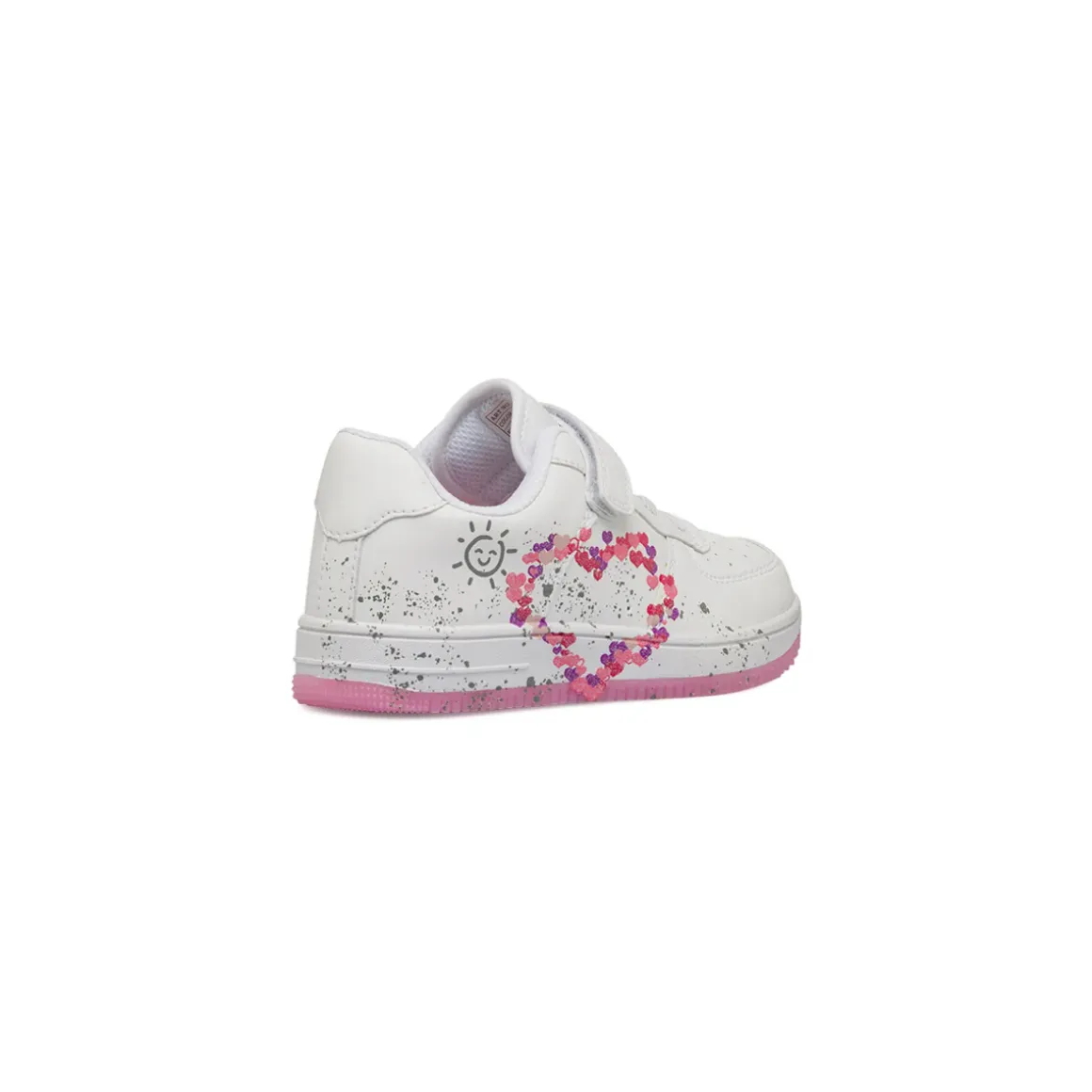 Sneakers bianche da Bambina con cuoricini e strappo Dieci Baci
