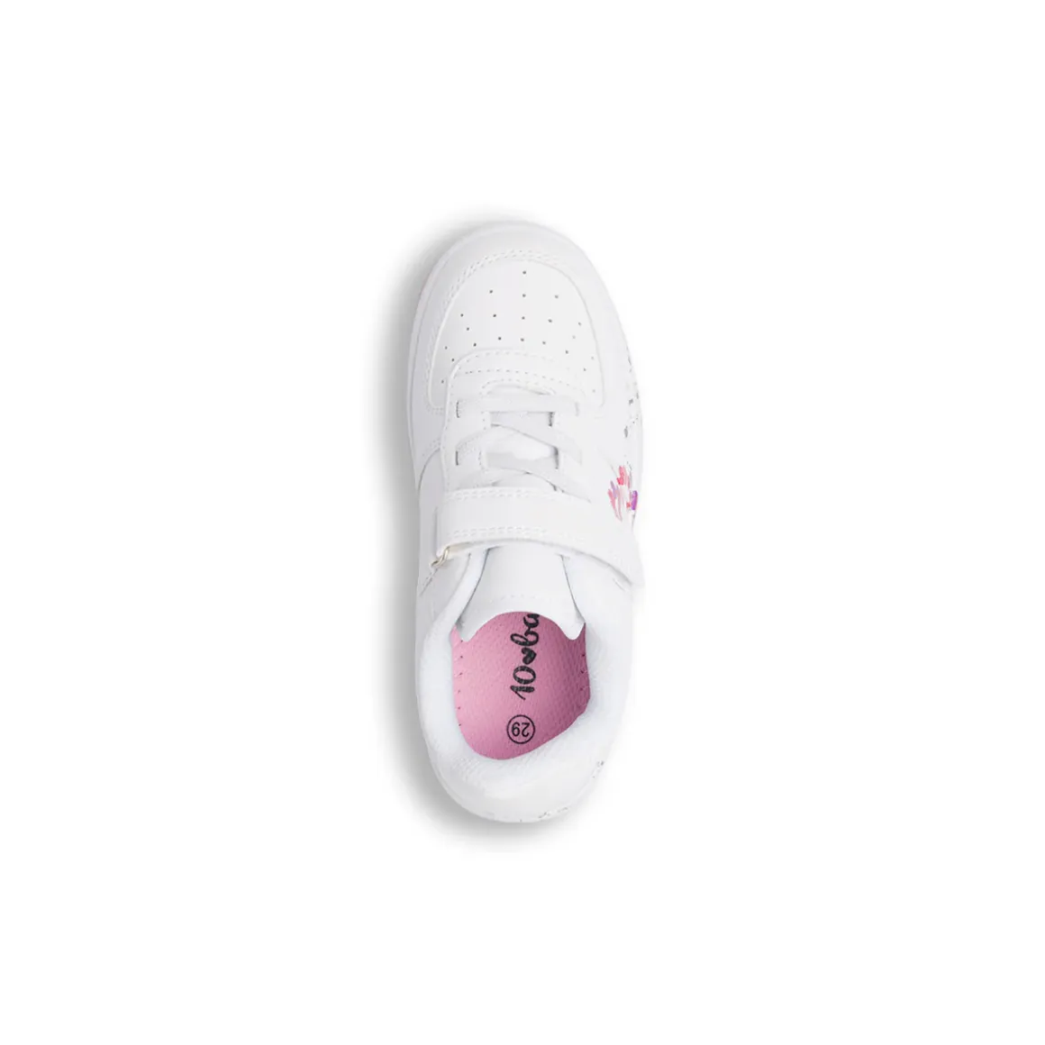 Sneakers bianche da Bambina con cuoricini e strappo Dieci Baci
