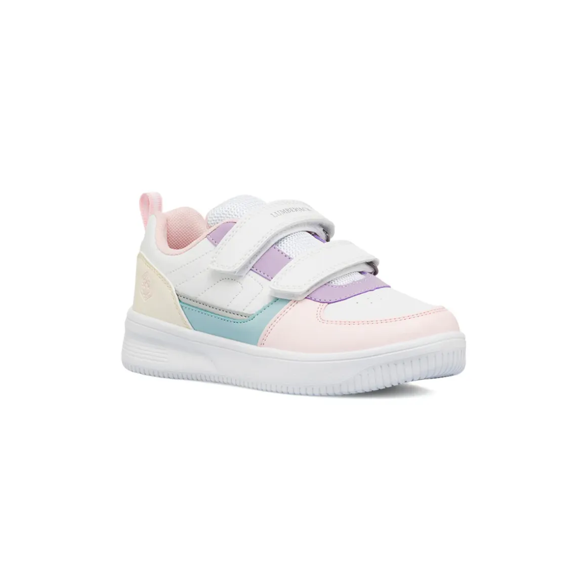 Sneakers Bianche da Bambina con Chiusura a Strappo Lumberjack