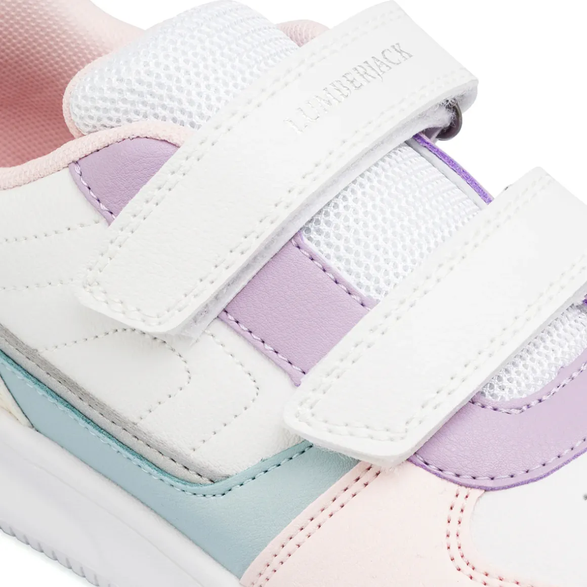 Sneakers Bianche da Bambina con Chiusura a Strappo Lumberjack